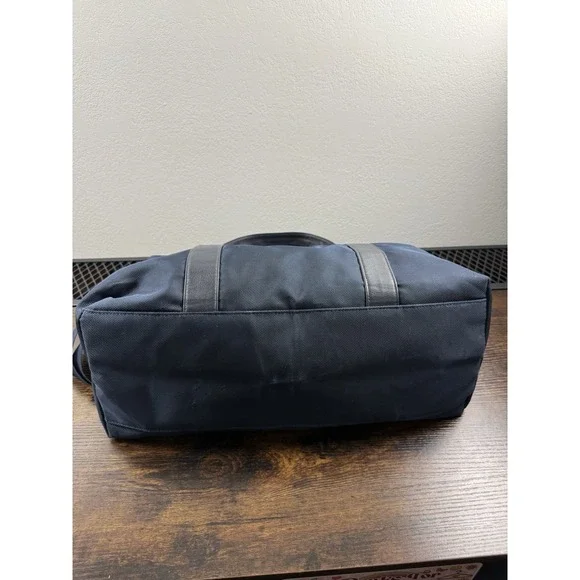 LARGE Jimmy Choo Parfums Luxury Bag Navy Nylon Leather Trim Shoulder Travel Tote - Picture 13 of 16